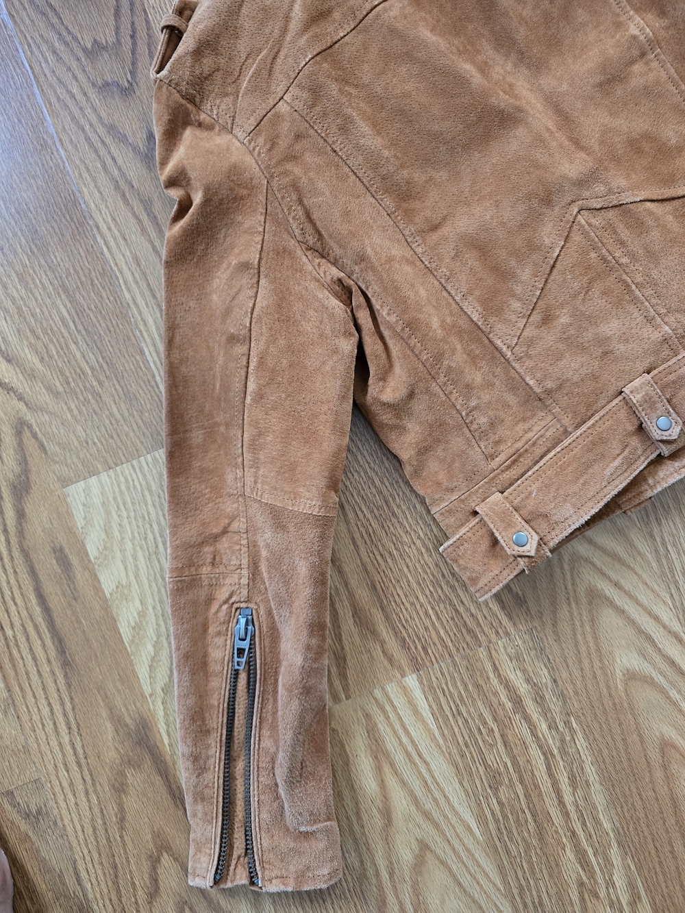 Blank NYC Suede Moto Jacket - Rust Orange. BLANKNYC Denim Morning Suede - Picture 12 of 15